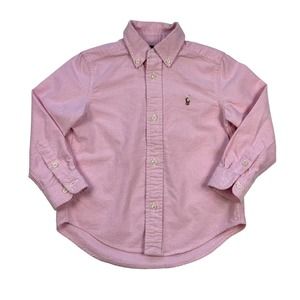 Ralph Lauren Pink Button Down Boys 3T Euc